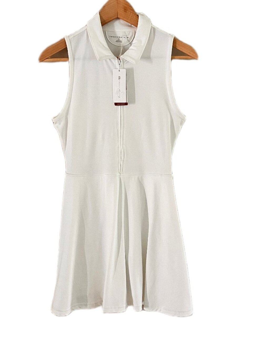 NWT TravisMathew Women’s MoveKnit Sleeveless Zip Dress White Size S Golf - Picture 8 of 14